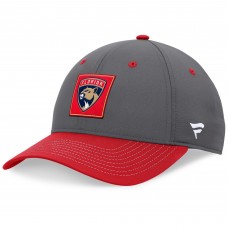 Florida Panthers 2024 Stanley Cup Playoffs Locker Room Adjustable Hat - Gray/Red