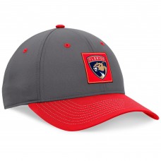Florida Panthers 2024 Stanley Cup Playoffs Locker Room Adjustable Hat - Gray/Red