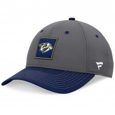 Nashville Predators 2024 Stanley Cup Playoffs Locker Room Adjustable Hat - Gray/Navy