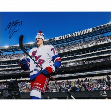 Matt Rempe New York Rangers Autographed Fanatics Authentic 16 x 20 Stadium Series Pregame Photograph Matt Rempe New York Rangers Autographed Fanatics Authentic 16 x 20 Stadium Series Pregame Photograph