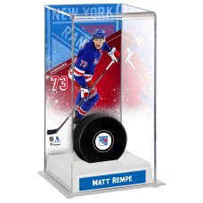 Matt Rempe New York Rangers Fanatics Authentic Deluxe Tall Hockey Puck Case Matt Rempe New York Rangers Fanatics Authentic Deluxe Tall Hockey Puck Case