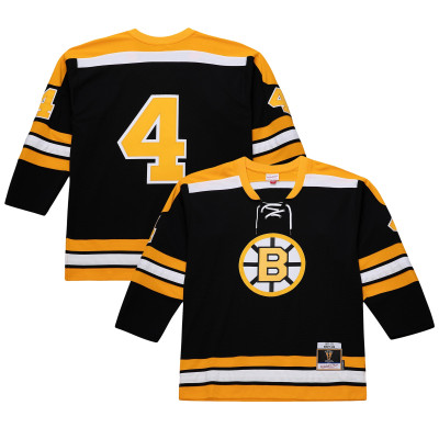 Джерси Boston Bruins Bobby Orr Mitchell & Ness Black Big & Tall 1971/72 Blue Line 2.0