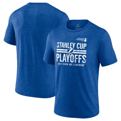 Футболка Tampa Bay Lightning 2024 Stanley Cup Playoffs Crossbar Tri-Blend - Heather Royal