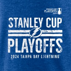Футболка Tampa Bay Lightning 2024 Stanley Cup Playoffs Crossbar Tri-Blend - Heather Royal