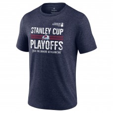 Colorado Avalanche 2024 Stanley Cup Playoffs Crossbar Tri-Blend T-Shirt - Navy