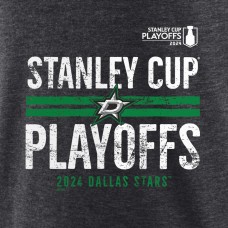 Футболка Dallas Stars 2024 Stanley Cup Playoffs Crossbar Tri-Blend - Heather Charcoal