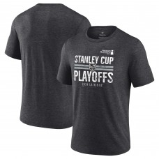 Los Angeles Kings 2024 Stanley Cup Playoffs Crossbar Tri-Blend T-Shirt - Heather Charcoal