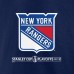 Футболка New York Rangers 2024 Stanley Cup Playoffs Breakout - Heather Navy