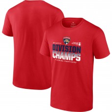 Florida Panthers 2024 Atlantic Division Champions T-Shirt - Red