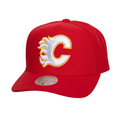 Бейсболка Calgary Flames Mitchell & Ness Red Core Team Ground Pro