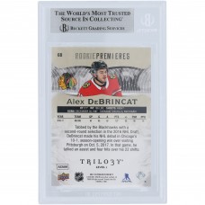 Alex DeBrincat Chicago Blackhawks Autographed 2017-18 Upper Deck Trilogy Rookie Premieres #68 #/999 Beckett Fanatics Witnessed Authenticated Rookie Card