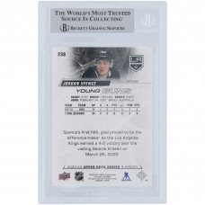 Jordan Spence Los Angeles Kings Autographed 2022-23 Upper Deck Series 1 Youngs Guns #238 Beckett Fanatics Witnessed Authenticated Rookie Card