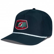 New Jersey Devils Levelwear Retro Skylight Rail Roper Adjustable Hat - Black