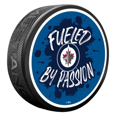 Winnipeg Jets Slogan Hockey Puck