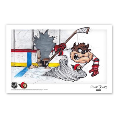 Ottawa Senators Tasmanian Devil 11 x 17 Looney Tunes Poster Print
