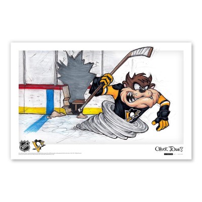 Pittsburgh Penguins Tasmanian Devil 11 x 17 Looney Tunes Poster Print