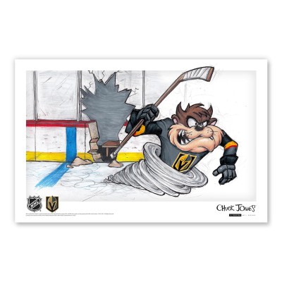 Vegas Golden Knights Tasmanian Devil 11 x 17 Looney Tunes Poster Print