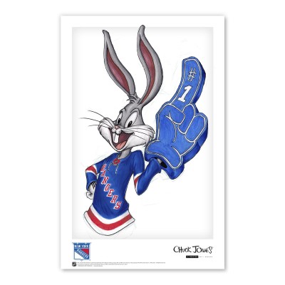 New York Rangers Bugs Bunny 11 x 17 Looney Tunes Poster Print