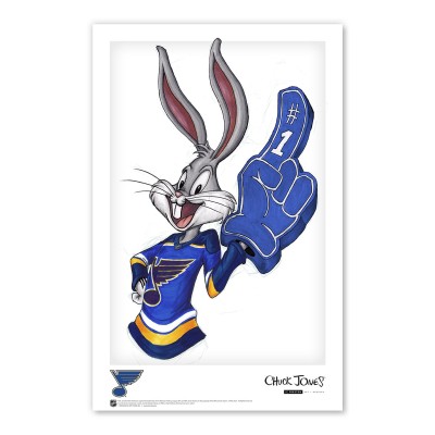 St. Louis Blues Bugs Bunny 11 x 17 Looney Tunes Poster Print