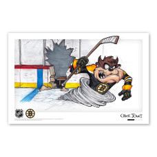 Постер Boston Bruins Tasmanian Devil 11 x 17 Looney Tunes Постер Boston Bruins Tasmanian Devil 11 x 17 Looney Tunes