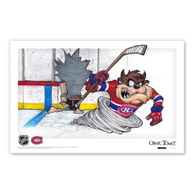 Montreal Canadiens Tasmanian Devil 11 x 17 Looney Tunes Poster Print