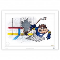 Buffalo Sabres Tasmanian Devil 14 x 20 Looney Tunes Fine Art Print - Limited Edition