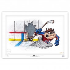 Colorado Avalanche Tasmanian Devil 14 x 20 Looney Tunes Fine Art Print - Limited Edition