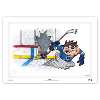 St. Louis Blues Tasmanian Devil 14 x 20 Looney Tunes Fine Art Print - Limited Edition