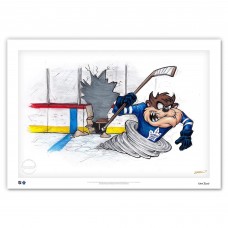 Toronto Maple Leafs Tasmanian Devil 14 x 20 Looney Tunes Fine Art Print - Limited Edition