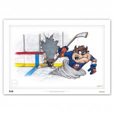 New York Islanders Tasmanian Devil 14 x 20 Looney Tunes Fine Art Print - Limited Edition