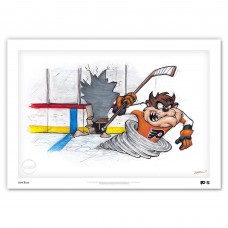 Philadelphia Flyers Tasmanian Devil 14 x 20 Looney Tunes Fine Art Print - Limited Edition