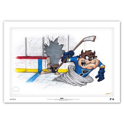 St. Louis Blues Tasmanian Devil 24 x 36 Looney Tunes Fine Art Print - Limited Edition