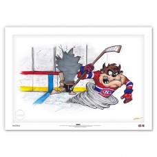 Montreal Canadiens Tasmanian Devil 24 x 36 Looney Tunes Fine Art Print - Limited Edition
