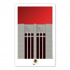 Chicago Blackhawks 11 x 17 Minimalist Stadium Poster Print