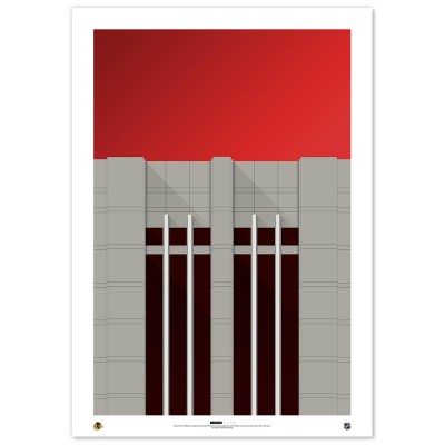 Chicago Blackhawks 24 x 36 Minimalist Stadium Fine Art Print