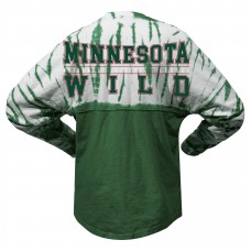 Футболка с длинным рукавом Minnesota Wild Spirit Jersey Unisex Crystal Half Dye - Green