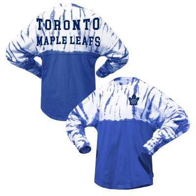 Футболка с длинным рукавом Toronto Maple Leafs Spirit Jersey Unisex Crystal Half Dye - Blue