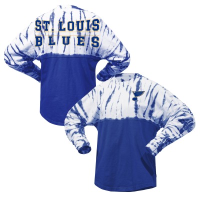 Футболка St. Louis Blues Spirit Jersey Unisex Crystal Half Dye Long Sleeve - Blue