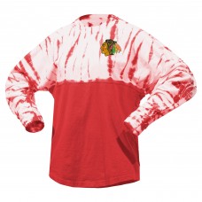 Футболка с длинным рукавом Chicago Blackhawks Spirit Jersey Unisex Crystal Half Dye - Red