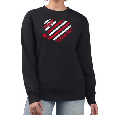Женская свитшот New Jersey Devils G-III 4Her by Carl Banks Black Heart Graphic Pullover