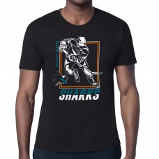 Футболка San Jose Sharks Starter Black Player Grid