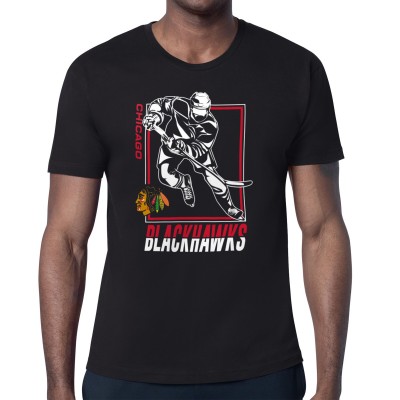 Футболка Chicago Blackhawks Starter Player Grid - Black