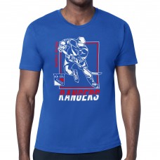 New York Rangers Starter Blue Player Grid T-Shirt New York Rangers Starter Blue Player Grid T-Shirt