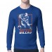 Edmonton Oilers Starter Royal Player Grid Long Sleeve T-Shirt
