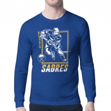 Футболка с длинным рукавом Buffalo Sabres Starter Royal Player Grid