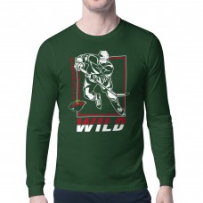 Футболка с длинным рукавом Minnesota Wild Starter Green Player Grid