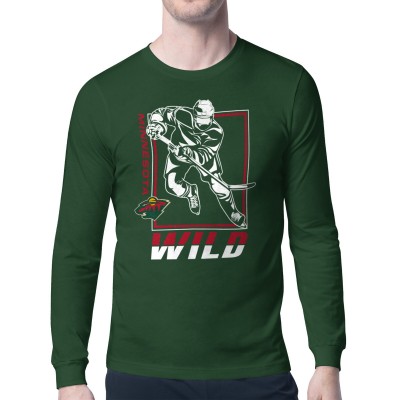 Футболка с длинным рукавом Minnesota Wild Starter Green Player Grid