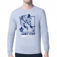 Футболка с длинным рукавом Toronto Maple Leafs Starter Heather Gray Player Grid