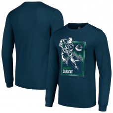 Vancouver Canucks Starter Blue Player Grid Long Sleeve T-Shirt