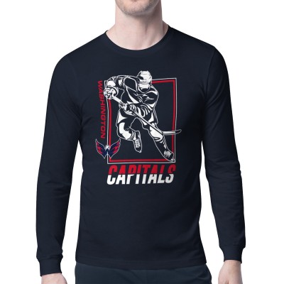Футболка с длинным рукавом Washington Capitals Starter Player Grid - Navy